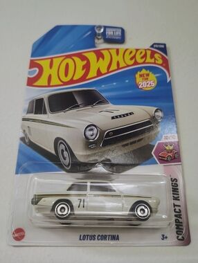 2025 Lotus Cortina Hot Wheels Compact Kings 10/10 White Diecast